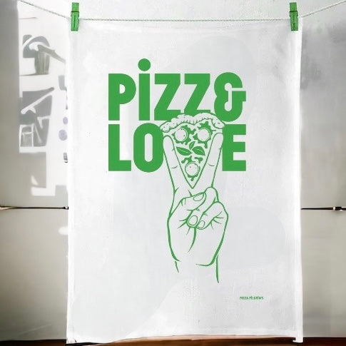 
                
                    Load image into Gallery viewer, PIZZ&amp;amp;LOVE TEA TOWEL
                
            